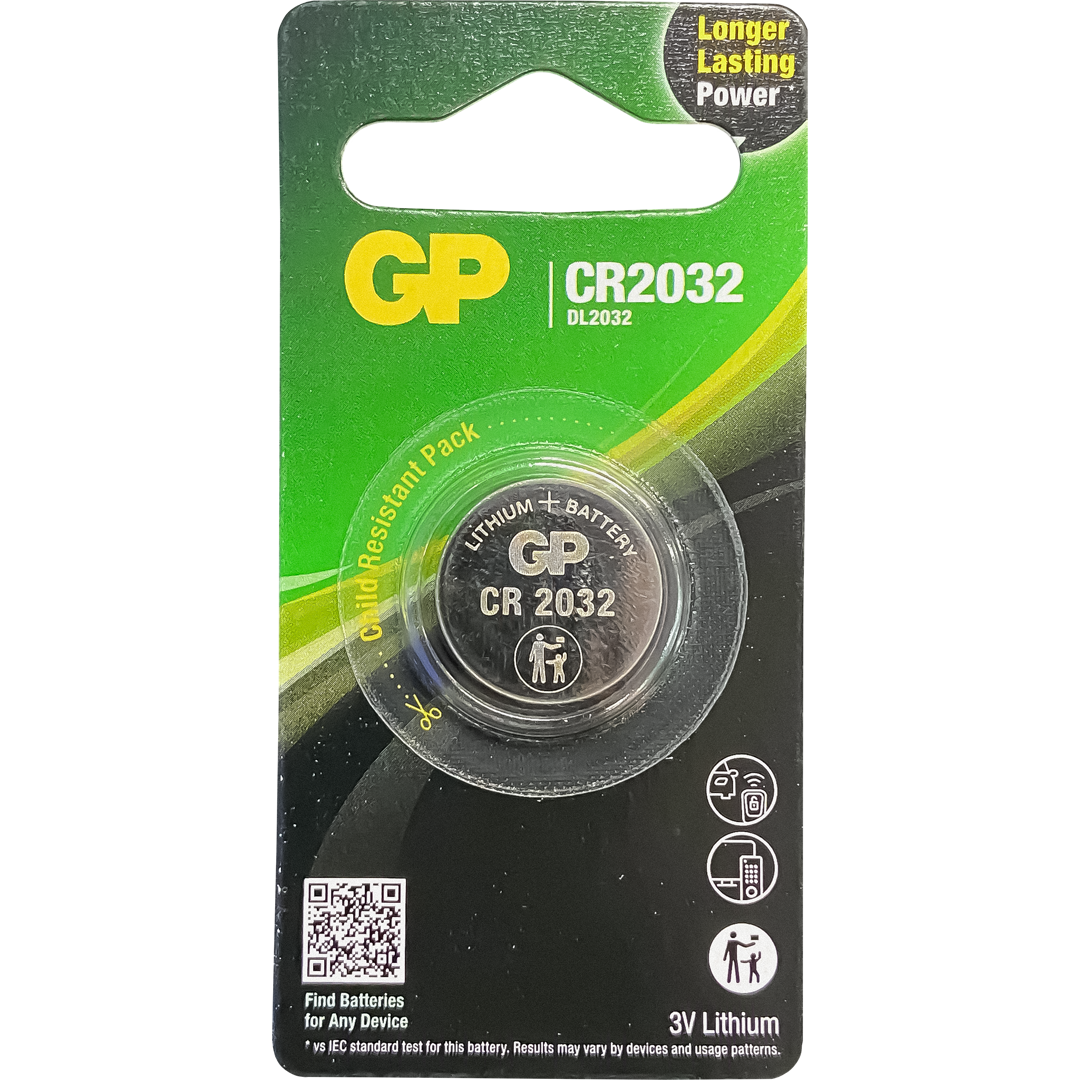 LT2032A - LITHIUM BUTTON BATTERY CR2032 (10/PACK)* - GP