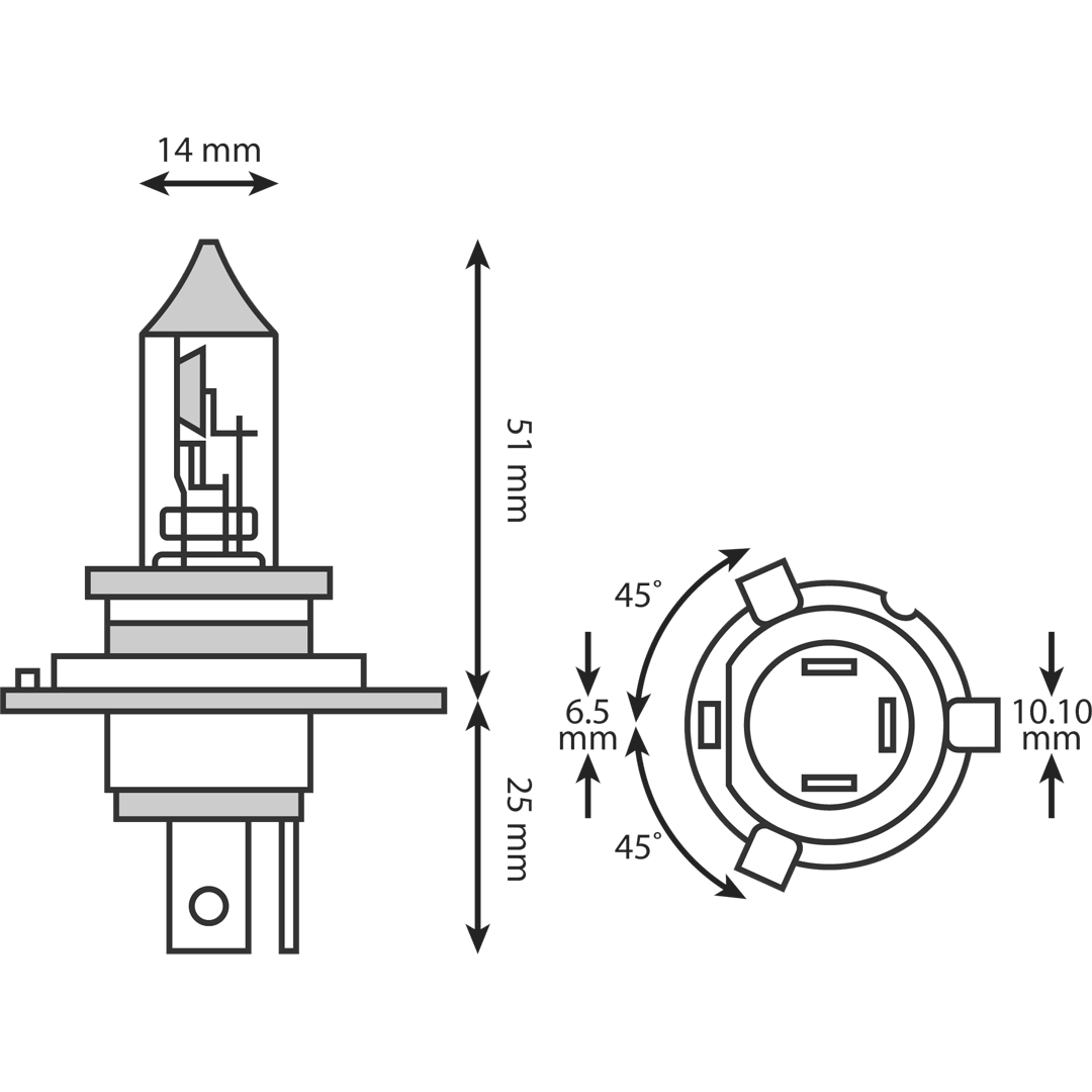 EH300 - HALOGEN 12V 35/35W HS1 PX43T BULB