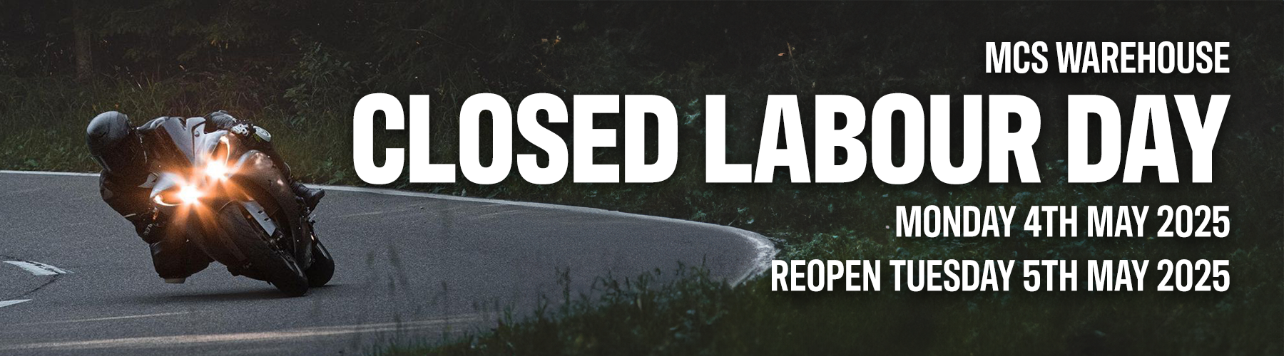 Labour Day 2026 Closed Banner