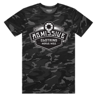ADM12BL2XL - BLACK CAMO SOLID TEE BLACK LADIES 2XL*