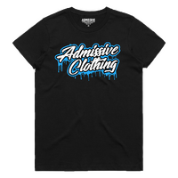 ADM15BLS - DRIP TEE BLUE LOGO BLACK LADIES S*