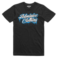 ADM15BML - DRIP TEE BLUE LOGO BLACK MENS L*