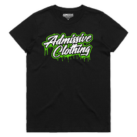 ADM16BLS - DRIP TEE GREEN LOGO BLACK LADIES S*