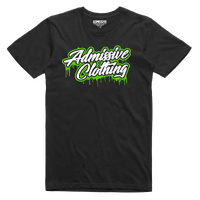 ADM16BML - DRIP TEE GREEN LOGO BLACK MENS L*