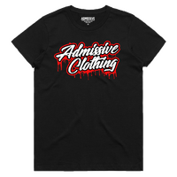 ADM17BLL - DRIP TEE RED LOGO BLACK LADIES L*