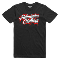 ADM17BML - DRIP TEE RED LOGO BLACK MENS L*
