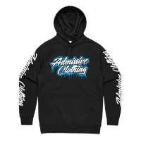 ADM23BML - DRIP HOODIE BLUE LOGO BLACK MENS l*