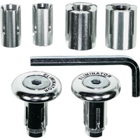 BP18S - BAR END 30MM 2 IN 1  SILVER