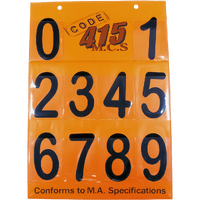 DNB - 150MM ARIAL RACE NUMBER BOARD BLACK