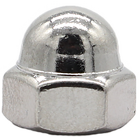DNC6 - DOME NUT CHROME 6MM (10/BAG)