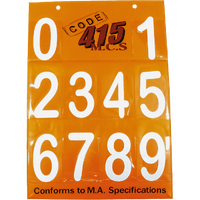 DNW - 150MM ARIAL RACE NUMBER BOARD WHITE