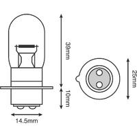 EH701 - HALOGEN 12V 35/35 H6 1 PIN BULB