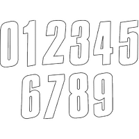 ENW - 150MM EURO SX NUMBER BOARD WHITE