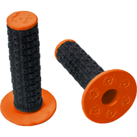 HGT4O - ENDURO DUAL COMPOUND MX GRIPS BK/ORANGE*