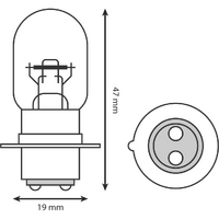 HL367 - H LIGHT BULB 1 PIN 12V 25/25(10/BOX)