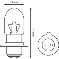 HL368 - H LIGHT BULB 1 PIN 12V 35/35(10/BOX)