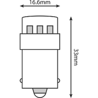 HLED3 - LED INDICATOR BULB WHITE (4/CARD)*