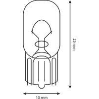 IU15A - 12V 10W WEDGE BULB SUIT IU15 (10/PKT)