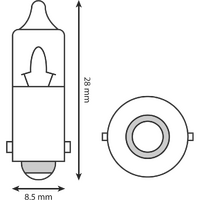 IU1C - 12V 23W BULB TO SUIT IU1 (10/PKT)