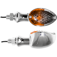 IU46LH - EURO HOODED INDICATOR CHROME L/H