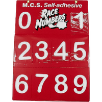 JNW - 110MM JUNIOR ARIAL NUMBER BOARD WHITE