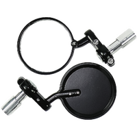 MB14B - FOLDING BAR END MIRROR BLACK (PAIR)