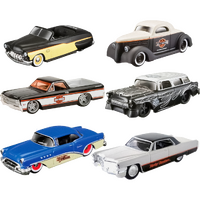MOD357 - 1.64 HARLEY DAVIDSON CUSTOM CARS (6/PK)