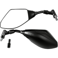 MU23L - UNIVERSAL RACE TECH MIRROR L/H BLACK