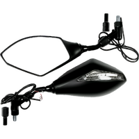 MU31 - RACE TECH MIRROR/LED IND. R/H BLACK*