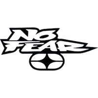 NFMX001050 - NO FEAR LOGO STICKER WHITE