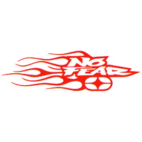 NFMX001051 - NO FEAR FLAMES STICKER RED