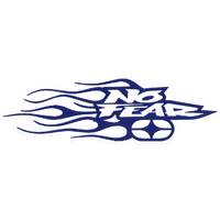 NFMX001052 - NO FEAR FLAMES STICKER NAVY