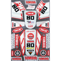 PROPW80R - YAMAHA PW80 STICKER KIT RED