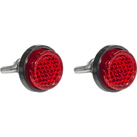 RF6 - REFLECTOR ROUND 25MM BOLT ON RED (PAIR)