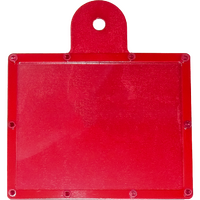 RH1R - ALLOY REGO LABEL HOLDER RED*