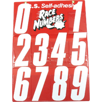 SRW - 200MM SX SLANTED NUMBER BOARD WHITE