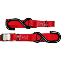 TD1R - 25MM TIE DOWN STRAP/SOFT HOOK RED**