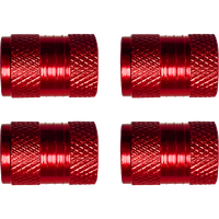 UPVCR - ALLOY VALVE CAPS RED (5/PACK)*