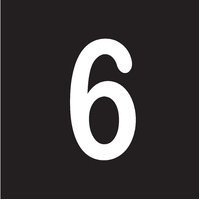 W69D - 150MM ARIAL NO. 6/9 WHITE (10/PKT)