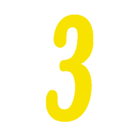 Y3A - 170MM KURLY NO. 3 YELLOW (10/PKT)*